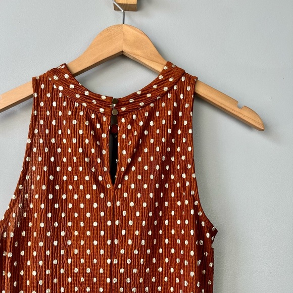 Anthropologie Polkadot High Neck Blouse - Picture 6 of 7